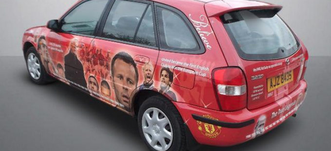 BUY THIS £800 MAZDA & INSTANTLY BECOME THE MOST DEDICATED MAN UTD FAN EVER article image