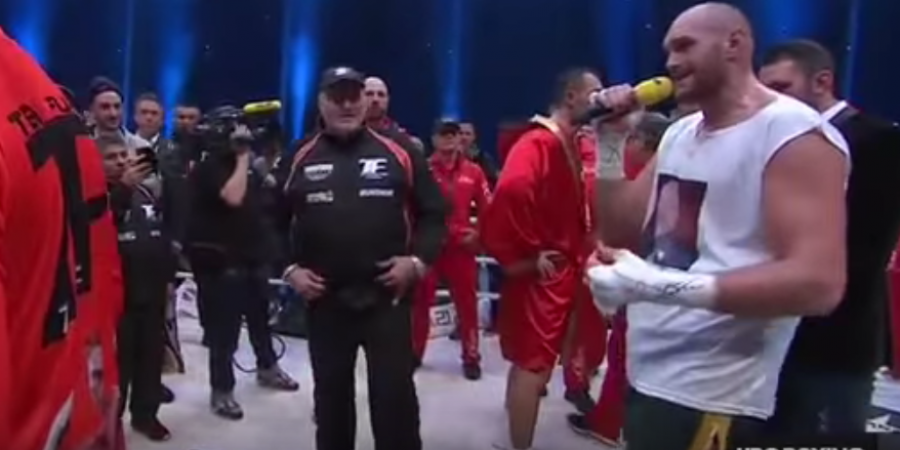 Watch Tyson Fury sing 'I Don't Want To Miss A Thing' straight after beating Klitschko article image