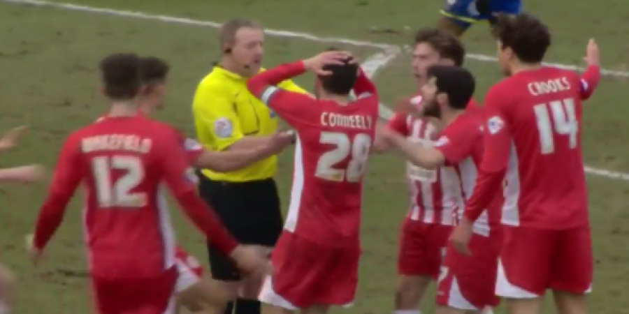 Watch: Accrington Stanley goal disallowed as ref blows for half time! article image