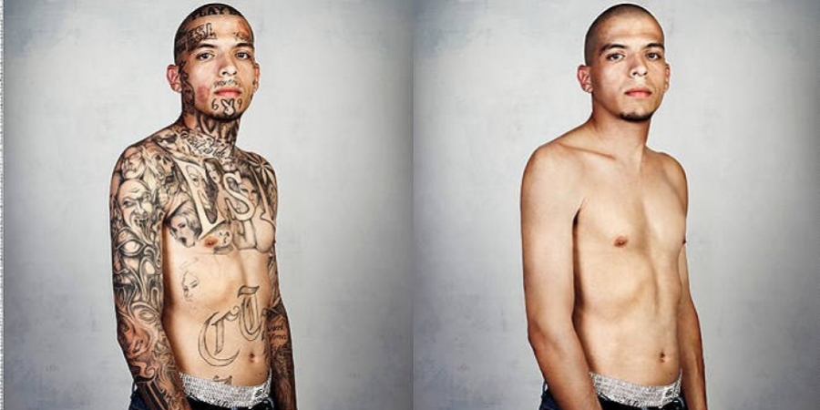Photographer digitally removes ex-gang bangers tattoos article image