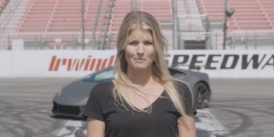 Watch Stina Hubinette 'drive the crap out of this Lamborghini' article image