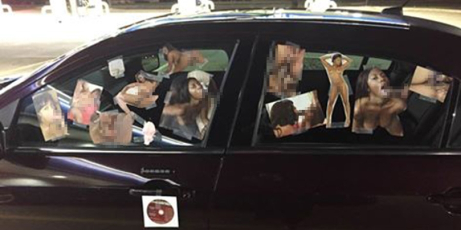 Side chick exposes dude by taping blowjob pictures to his wife's car... article image