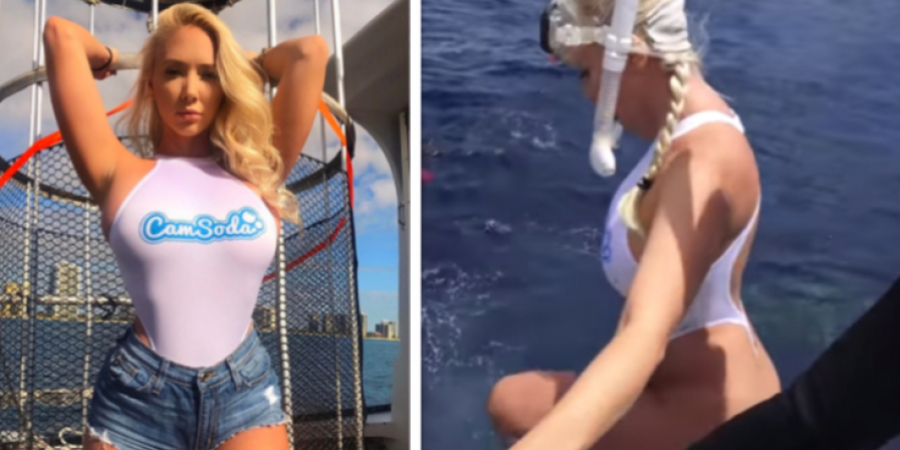 Webcam model gets bitten by shark during underwater photoshoot article image
