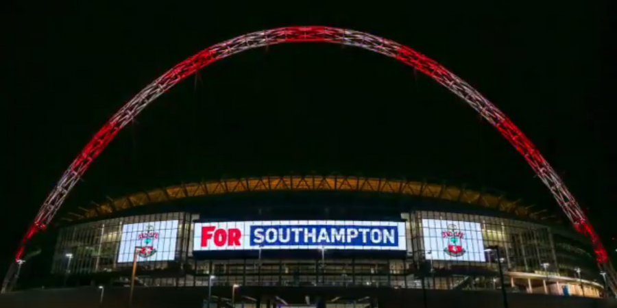 Watch the Wembley arch lit up with the colours of all the teams that have played there article image