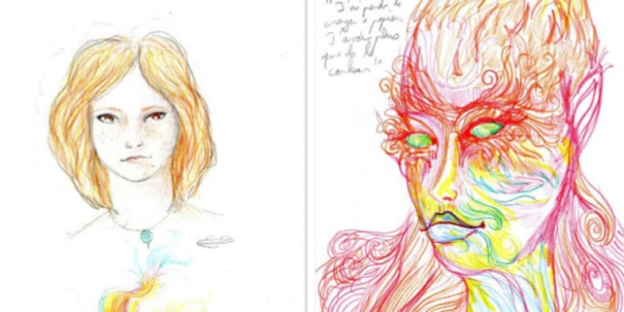 Artist takes LSD and draws self portraits as she's tripping article image