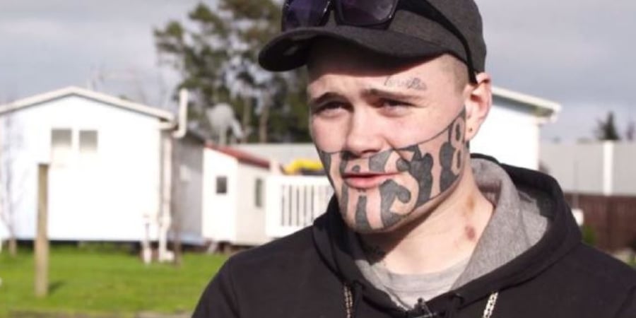 Dude with huge 'DEVAST8' face tattoo is shocked that he can't find a job article image