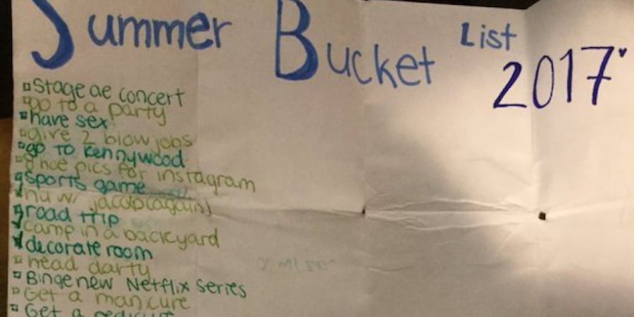 Shop worker stumbles across teen girls 'Summer Bucket List' article image