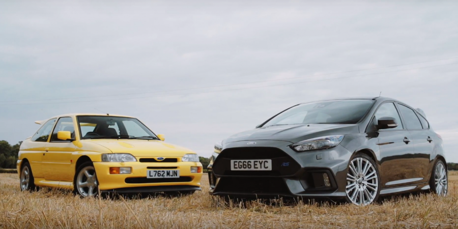 Watch: Ford Focus RS vs Ford Escort RS Cosworth article image