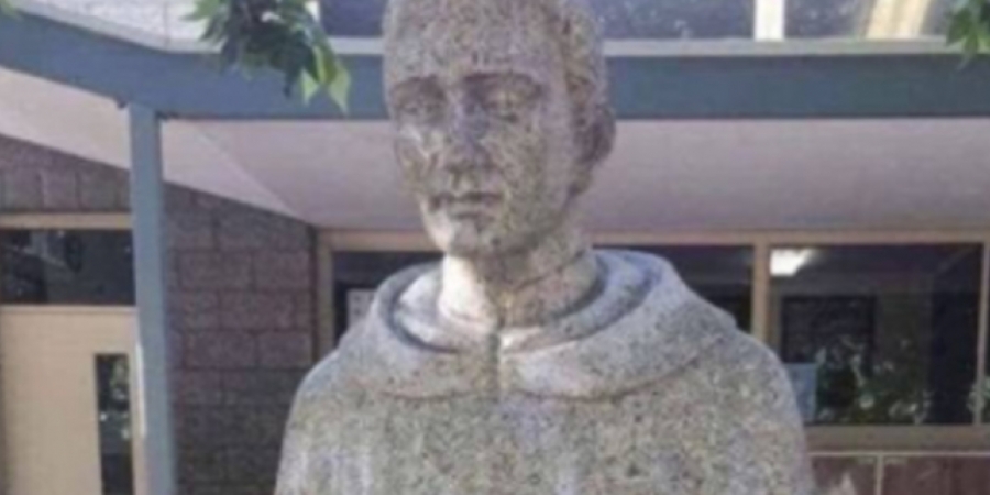 Catholic school erects statue that looks like priest has his knob out article image