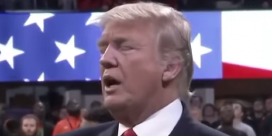 A Bad Lip Reading of Donald Trump singing the U.S national anthem, badly article image