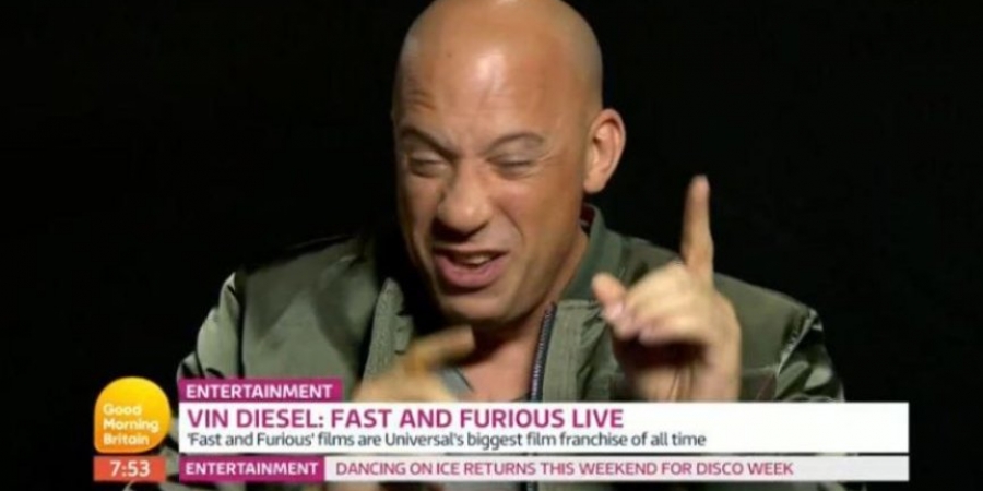 Vin Diesel acts like a total weirdo during 'Good Morning Britain' interview article image