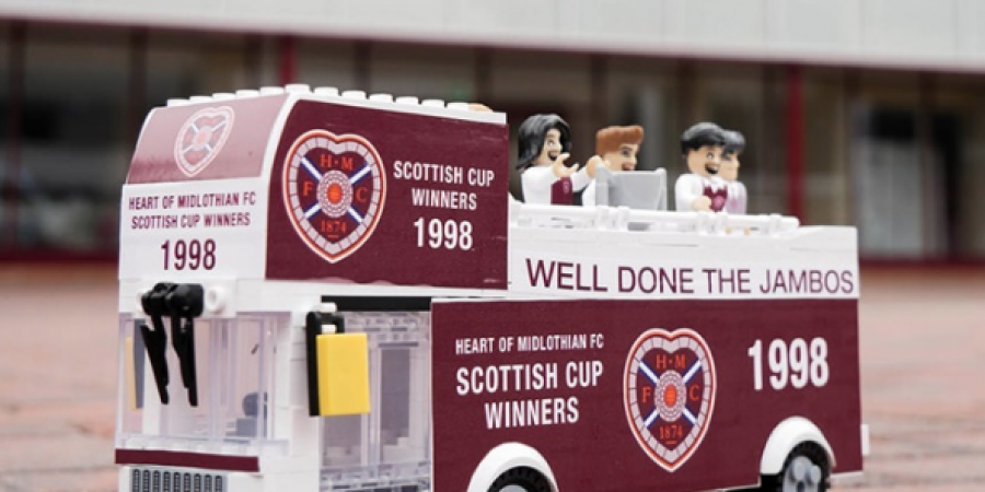Hearts are selling LEGO parade buses to mark their 1998 Scottish Cup win article image