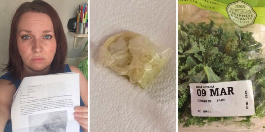 Woman finds used condom in bag of Tesco kale article image