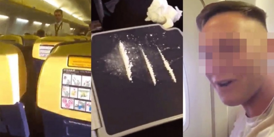 Group of lads filmed themselves racking up lines of coke during Ryanair flight article image