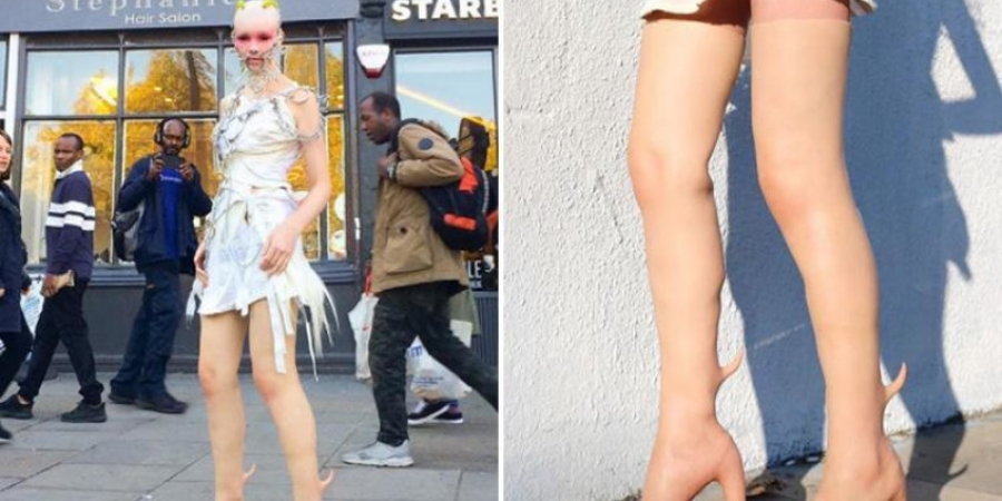 These high heeled 'skin boots' are freaking everybody out! article image