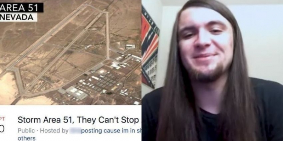 Organiser of ‘Storm Area 51’ is shitting himself over ‘out of control’ joke! article image