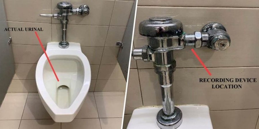 Employee at HR company discovers hidden camera taped to urinal article image