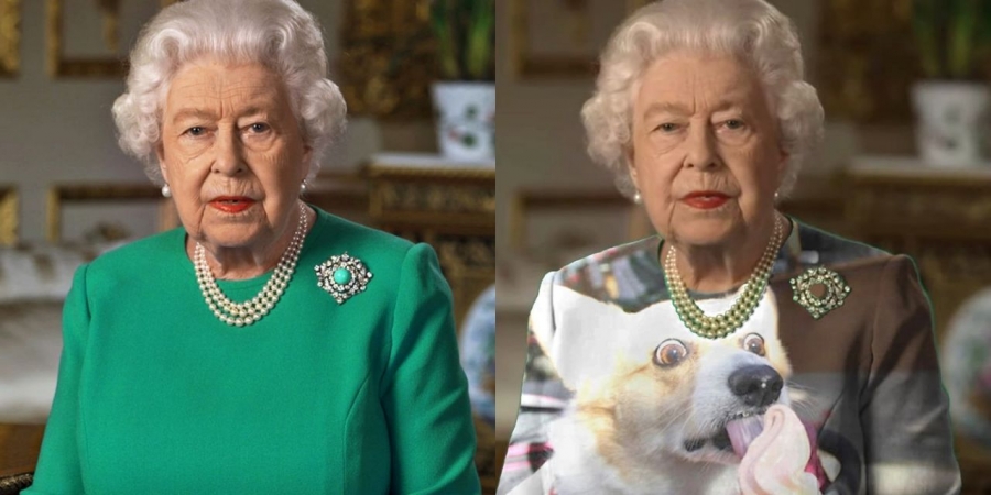 Photoshoppers went in on the Queen's bright green dress article image