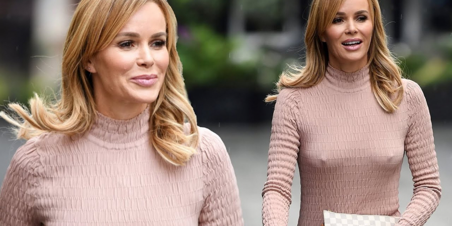Amanda Holden ‘forgets’ to wear a bra on a chilly day! article image