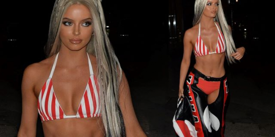 Maura Higgins flaunts toned abs in Xtina’s ‘Dirrty’ Halloween costume article image