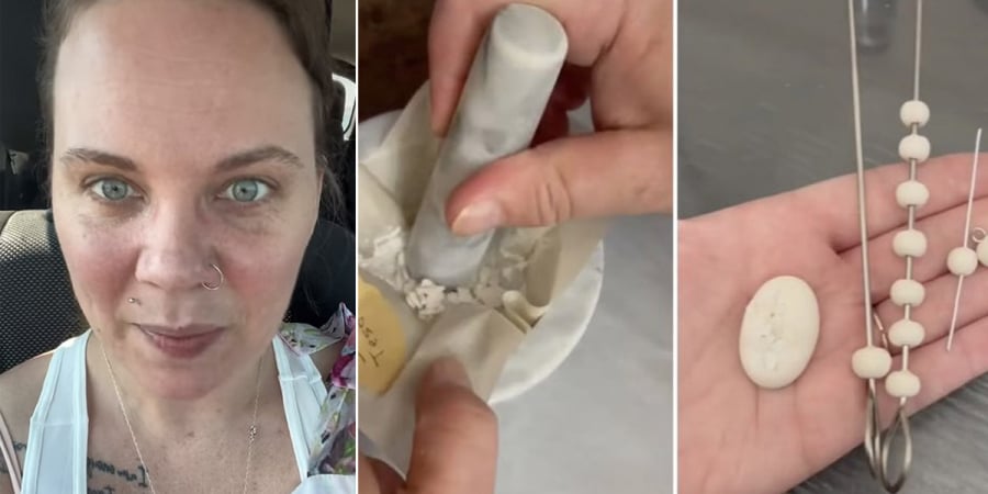 This woman makes jewellery made from jizz article image